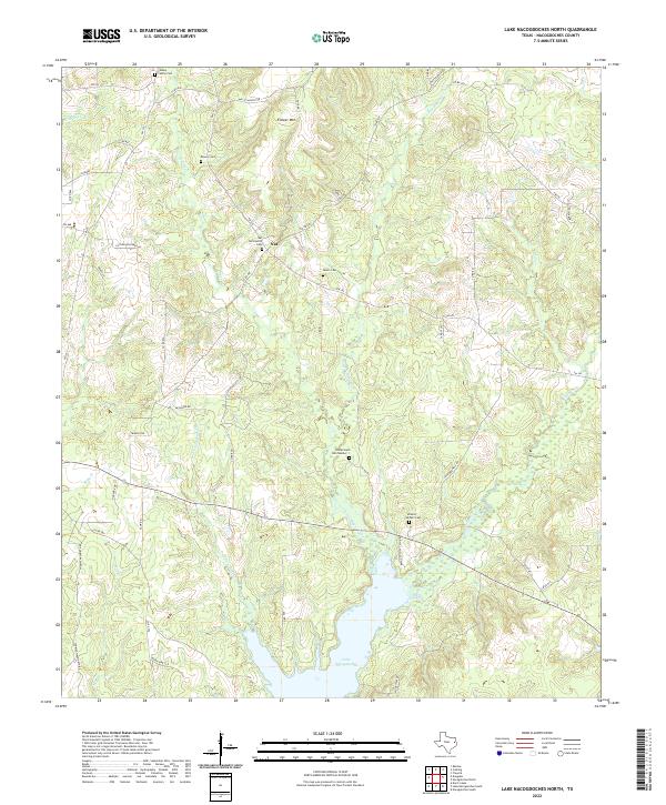 Lake Nacogdoches North topographic map thumbnail