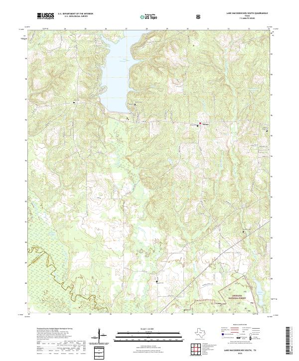 Lake Nacogdoches South topographic map thumbnail