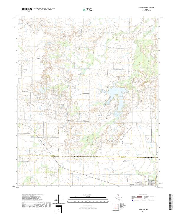 Lake Olney topographic map thumbnail