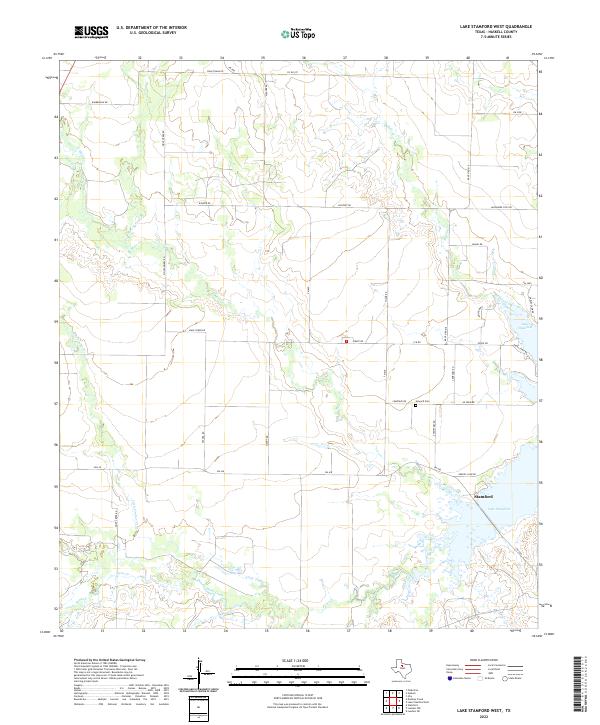 Lake Stamford West topographic map thumbnail