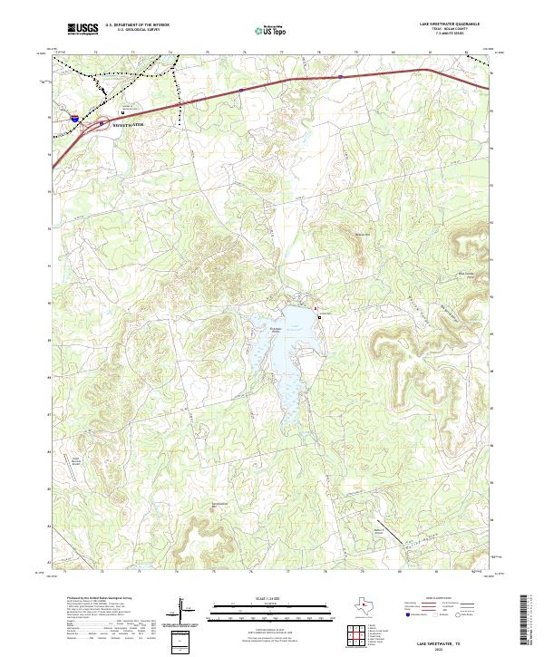 Lake Sweetwater topographic map thumbnail