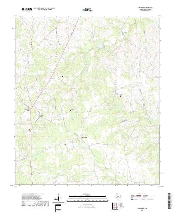 Lake Victor 2022 topographic map thumbnail