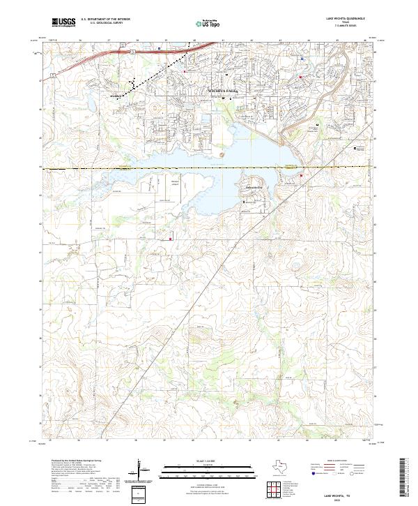 Lake Wichita topographic map thumbnail