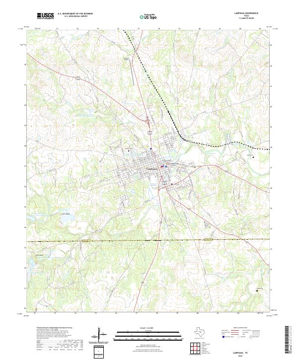 Lampasas topographic map thumbnail