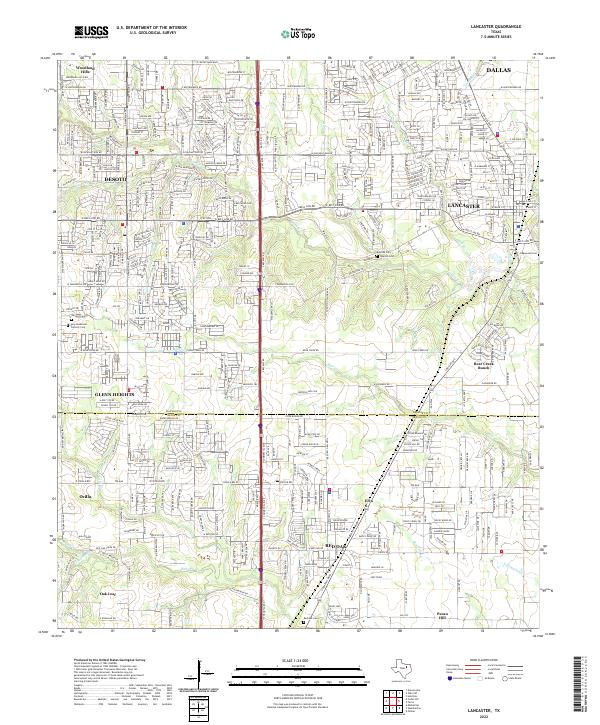 Lancaster topographic map thumbnail