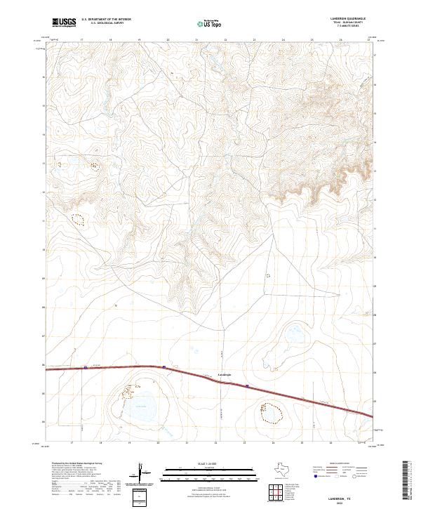 Landergin topographic map thumbnail