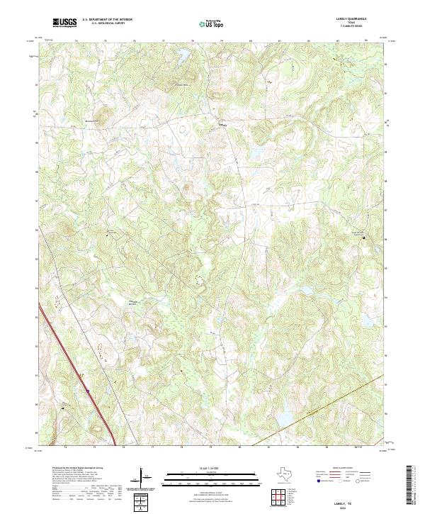Lanely topographic map thumbnail