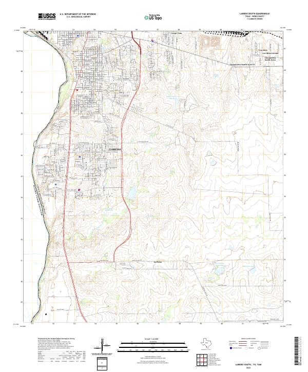 Laredo South topographic map thumbnail