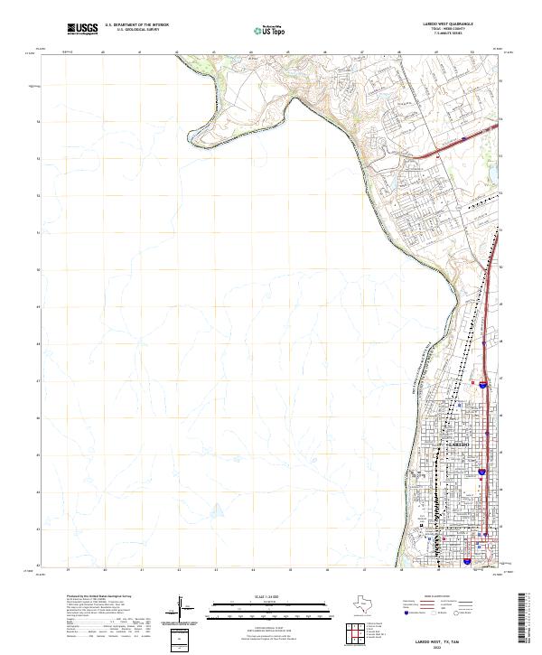 Laredo West topographic map thumbnail