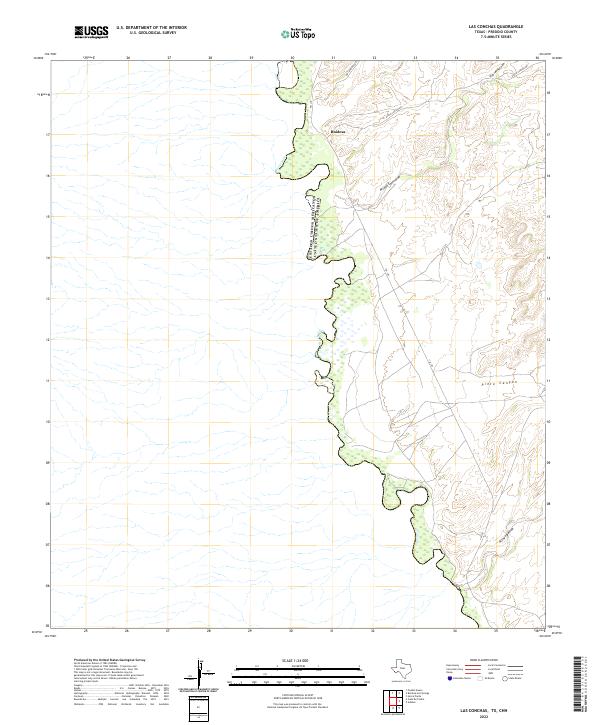 Las Conchas topographic map thumbnail