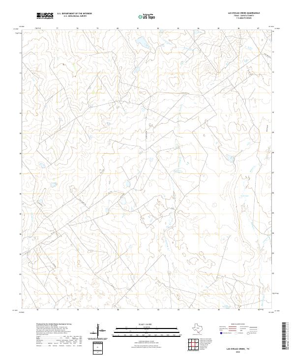 Las Ovejas Creek topographic map thumbnail