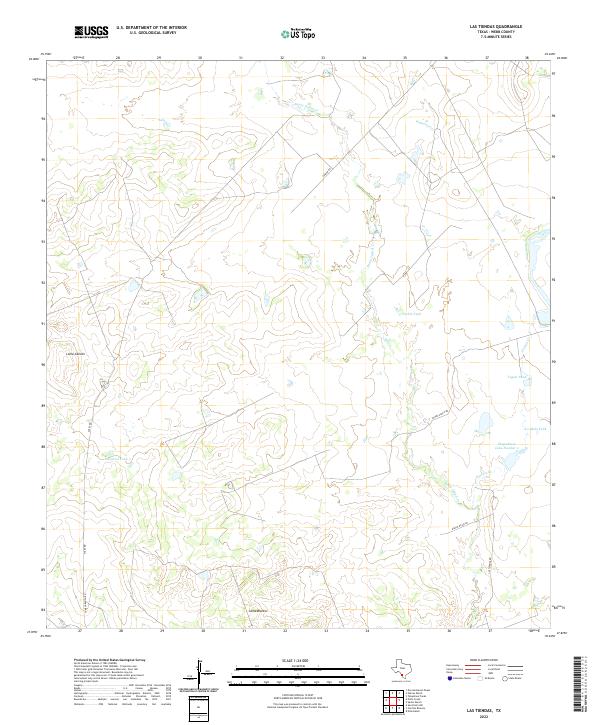 Las Tiendas topographic map thumbnail