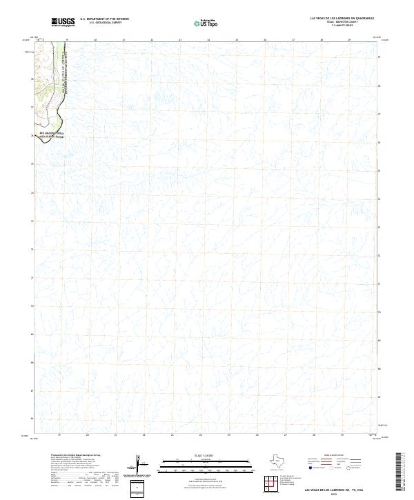 Las Vegas De Los Ladrones SW topographic map thumbnail