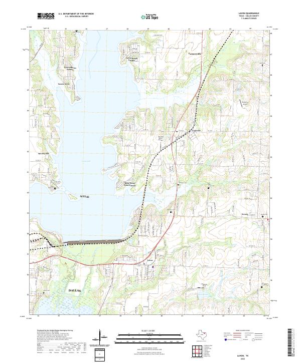 Lavon topographic map thumbnail
