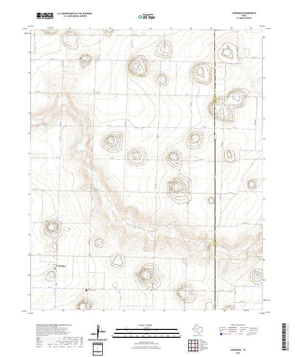 Lazbuddie 2022 topographic map thumbnail