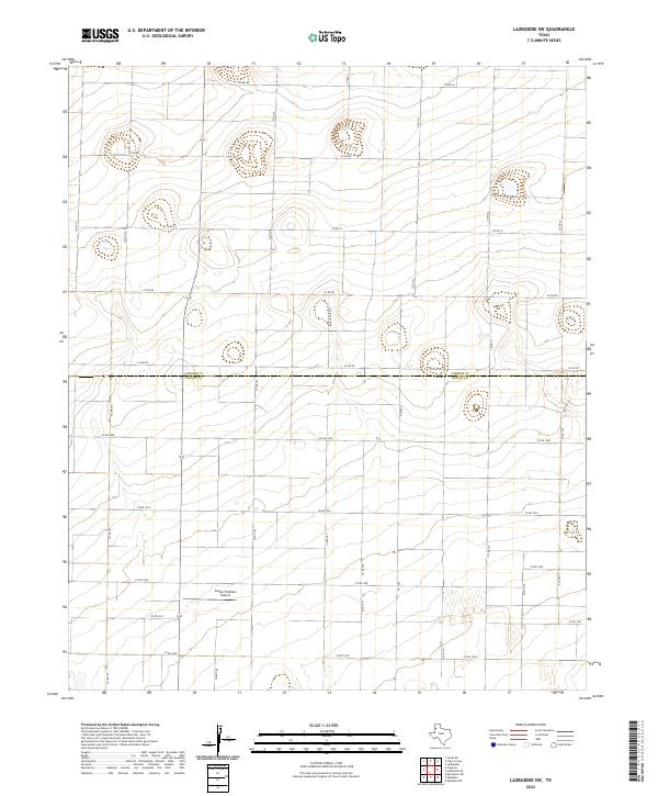 Lazbuddie SW topographic map thumbnail