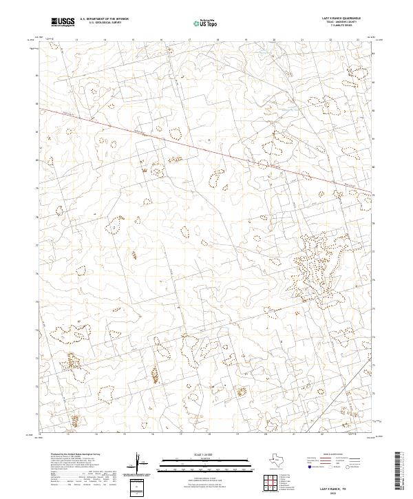 Lazy X Ranch topographic map thumbnail
