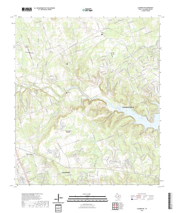 Leander NE topographic map thumbnail