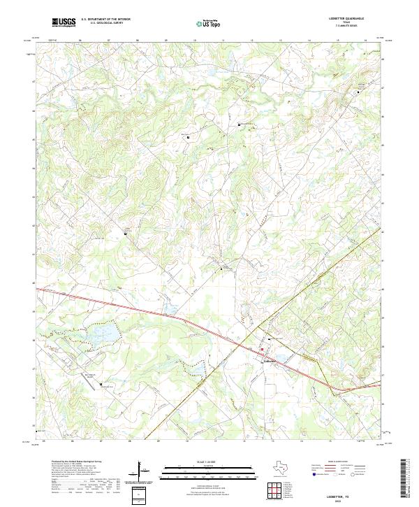 Ledbetter topographic map thumbnail