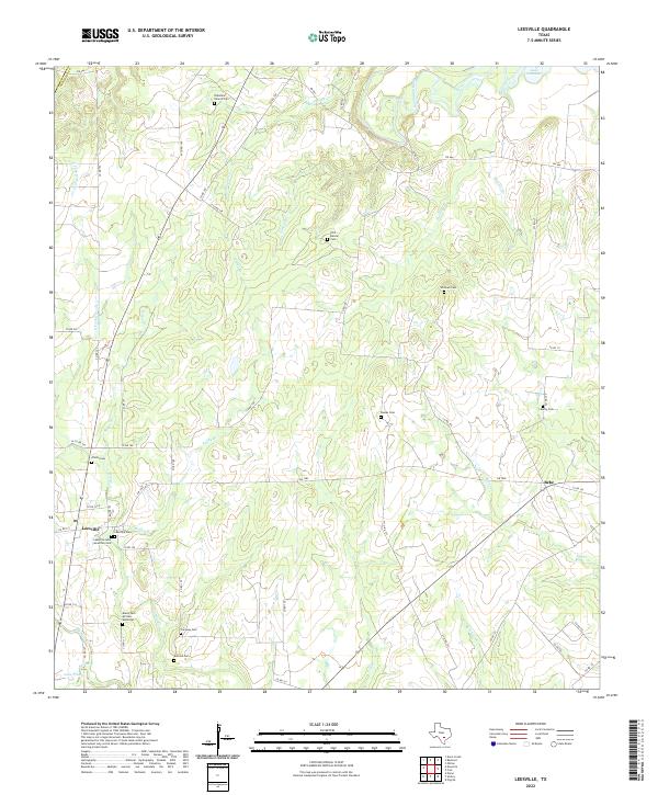 Leesville topographic map thumbnail