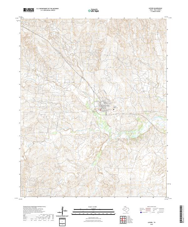 Lefors topographic map thumbnail