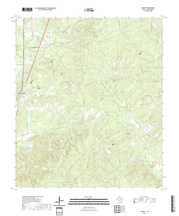 Leggett topographic map thumbnail