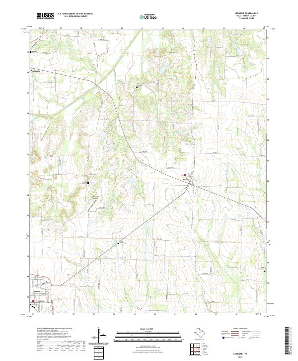 Leonard topographic map thumbnail