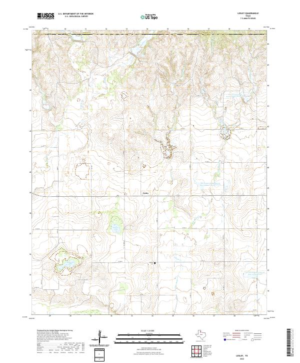 Lesley topographic map thumbnail