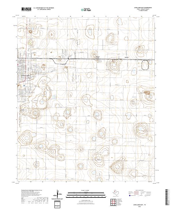 Levelland East topographic map thumbnail