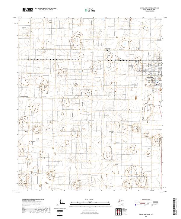 Levelland West topographic map thumbnail