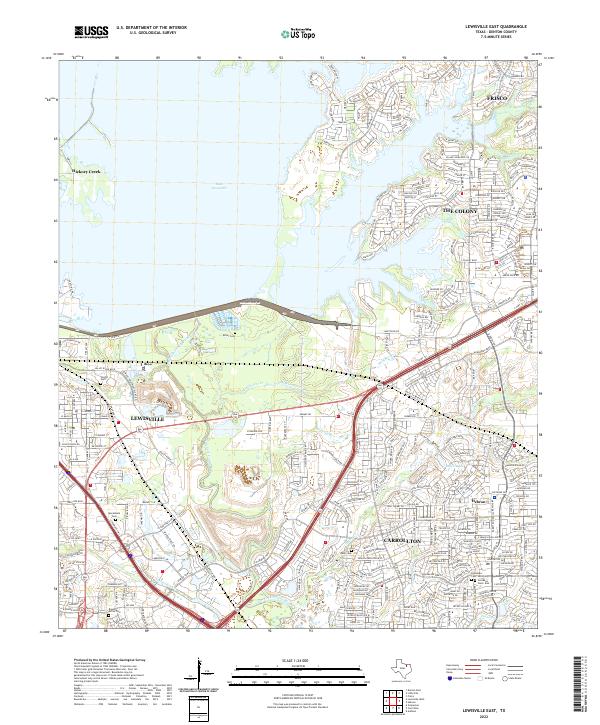 Lewisville East topographic map thumbnail
