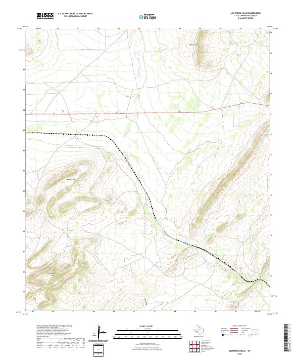 Lightning Hills topographic map thumbnail