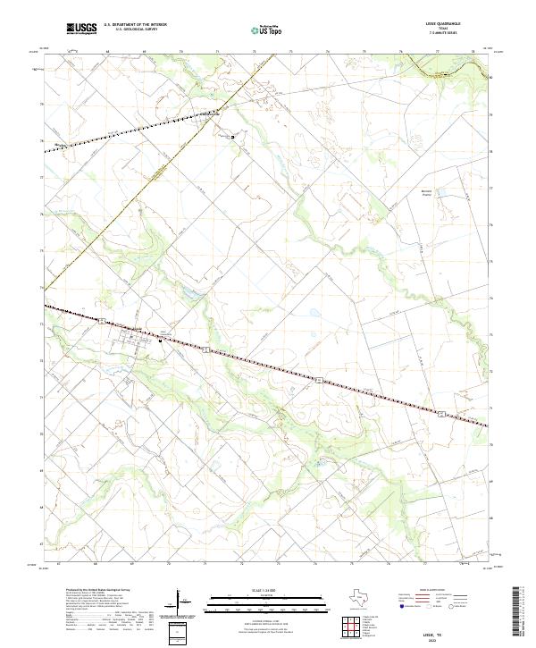 Lissie topographic map thumbnail