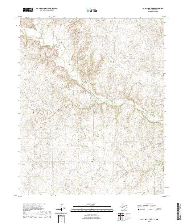 Little Wolf Creek topographic map thumbnail
