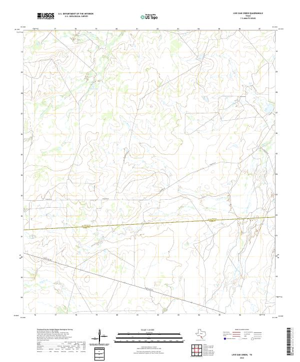 Live Oak Creek topographic map thumbnail