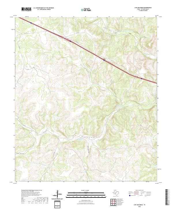Live Oak Draw topographic map thumbnail
