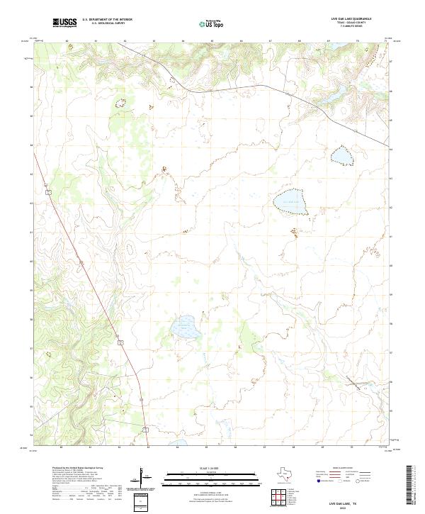 Live Oak Lake 2022 topographic map thumbnail