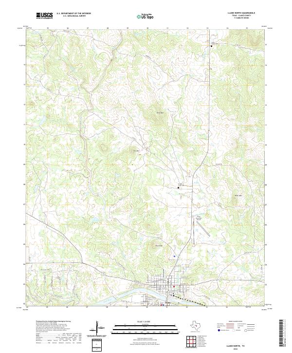 Llano North 2022 topographic map thumbnail