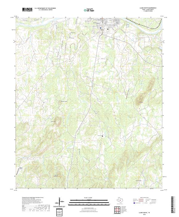 Llano South topographic map thumbnail