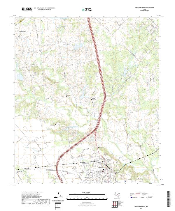 Lockhart North topographic map thumbnail