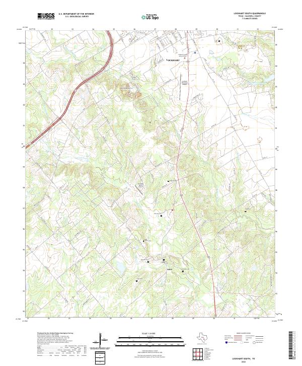Lockhart South topographic map thumbnail
