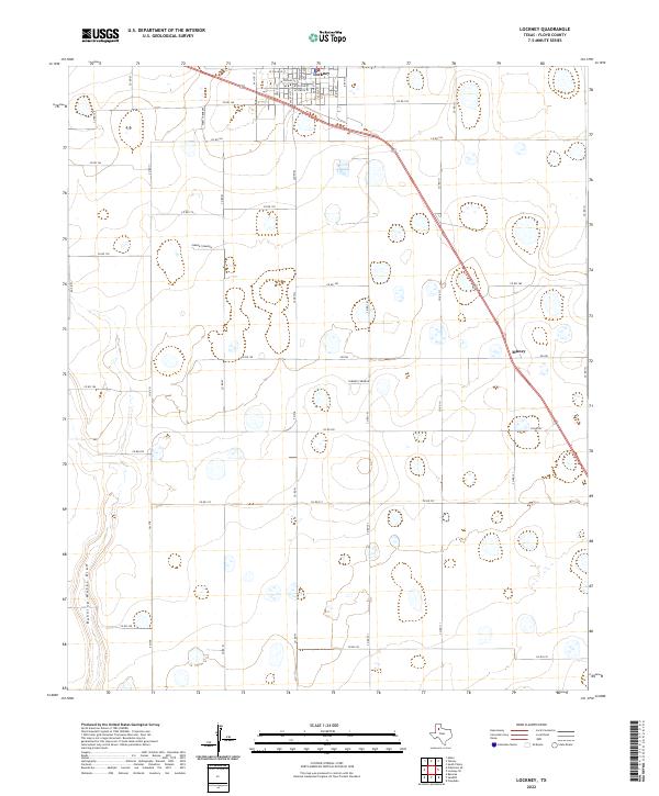 Lockney topographic map thumbnail