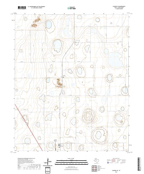 Lockney SE 2022 topographic map thumbnail