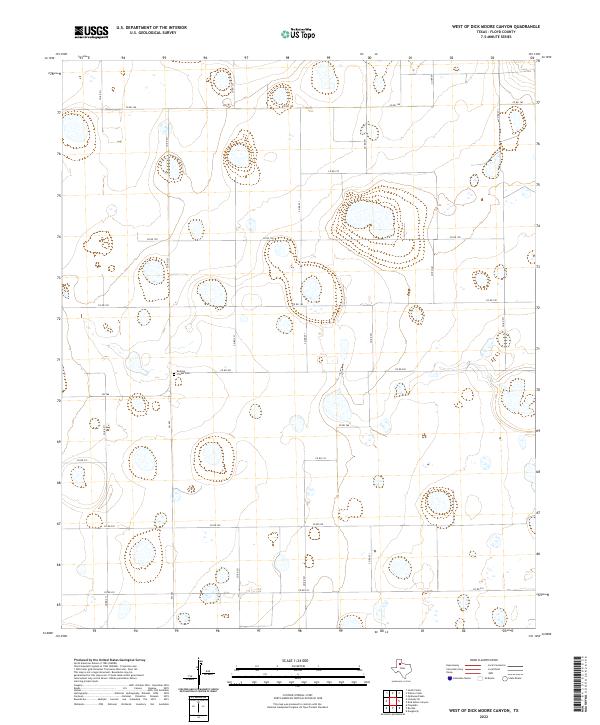 West of Dick Moore Canyon topographic map thumbnail