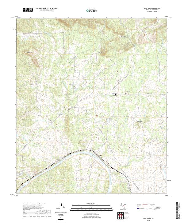 Lone Grove topographic map thumbnail