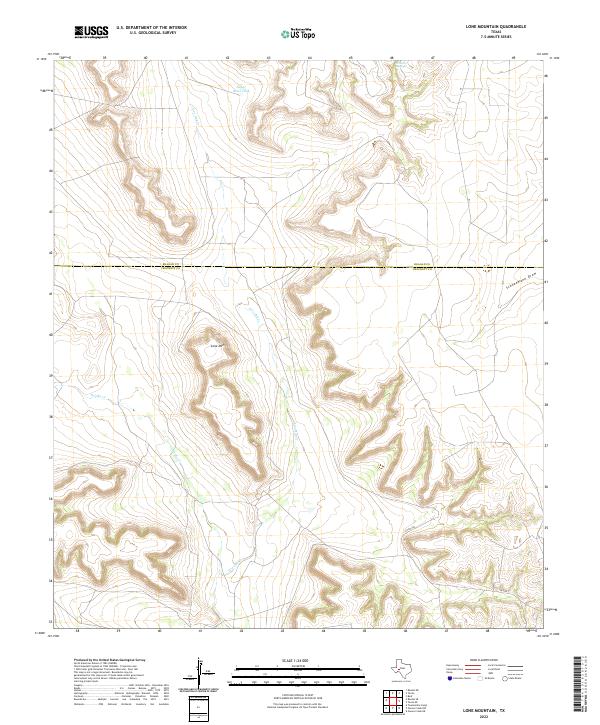 Lone Mountain 2022 topographic map thumbnail