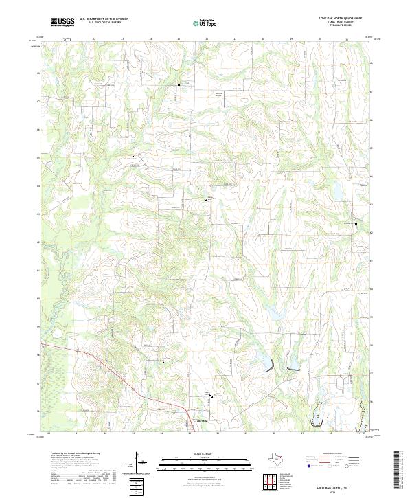 Lone Oak North topographic map thumbnail