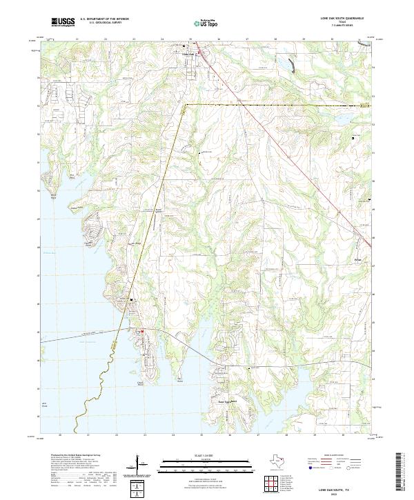Lone Oak South 2022 topographic map thumbnail