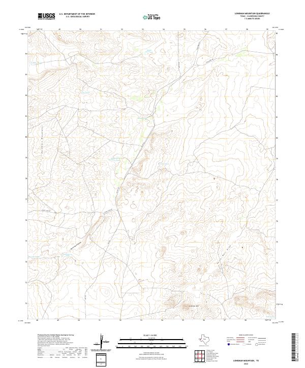 Loneman Mountain topographic map thumbnail