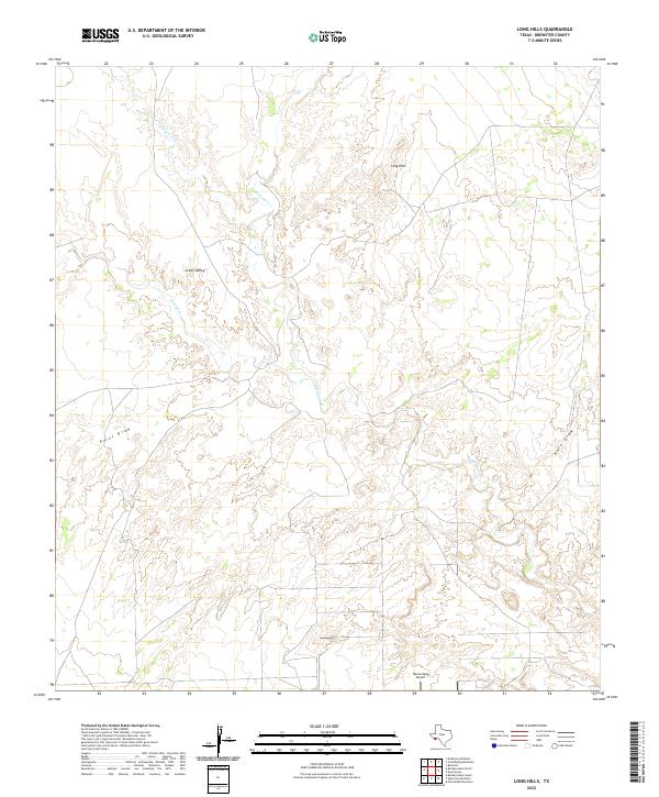 Long Hills 2022 topographic map thumbnail